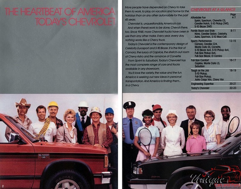 1987 Chevrolet Cars And Trucks Mailer Page 2